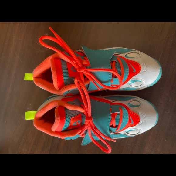 Nike AIR Speed Turf Kid's or White/Mango [Sz 7Y] - Picture 2 of 7